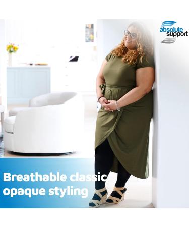 ABSOLUTE SUPPORT Plus Size Medical Compression Stockings 20-30mmHg | Unisex Thigh High for Maternity Thrombosis & Post Surgery - Black 5X-Large - Buy Online on GoSupps.com