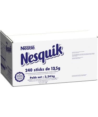 Nestl Nesquik Cocoa Powder Drink - Chocolate Flavor - Breakfast - Box of 240 Individual Sticks 13.5 g - Buy Online on GoSupps.com