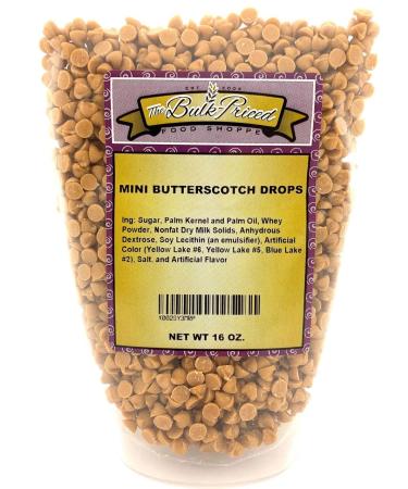 Mini Butterscotch Drops, Bulk Size, Baking Chips (1 lb. Resealable Zip Lock Stand Up Bag) - Buy Online on GoSupps.com