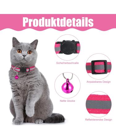 Tonyg-P Reflective Cat Neck Bands - 12 Adjustable Pieces with Bells & Safety Closure (19-32cm) - Perfect for All Domestic Cats - Buy Online on GoSupps.com
