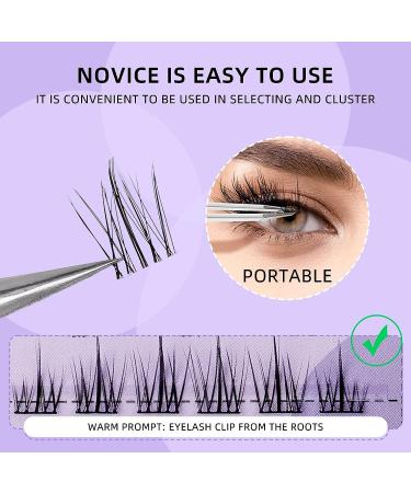SAOTAENG Cluster Lashes DIY Kit - 48 Wispy Fluffy Individual Clusters | Reusable False Eyelashes Natural Look - 9-11mm C Curl (MF06-02) - Buy Online on GoSupps.com