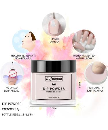 Lofuanna Dip Powder Nail Starter Kit - 2 Colors DIY French Manicure Set for Beginners - Pink Set - Buy Online on GoSupps.com