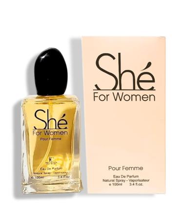 SHE FOR WOMEN EAU DE PARFUM 3.4 FL. Oz. Chypre Fruity fragrance for women. - Buy Online on GoSupps.com