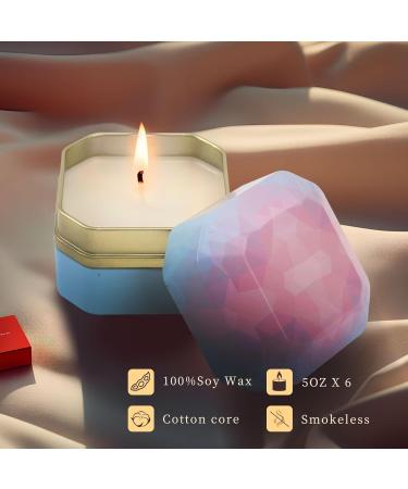 HOME & RELAX Scented Candles - 6 Sets Tin Box | Perfect Gift for Hydrotherapy Weddings Birthdays & More | Long Lasting Candles for Home & Special Occasions - Buy Online on GoSupps.com