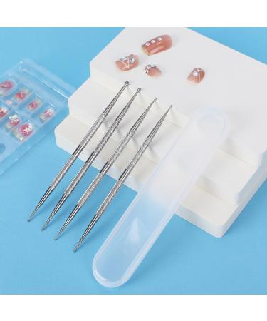 4-Piece Nail Dotting Pen Set | Double Head Professional Nail Art Tools - Stainless Steel Design - Buy Online on GoSupps.com