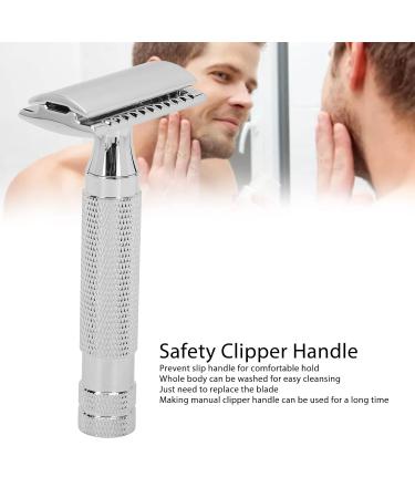 Premium Double-Edged Safety Barschneider Handle - Reusable Metal Cutter for Men's Beard Styling - Buy Online on GoSupps.com