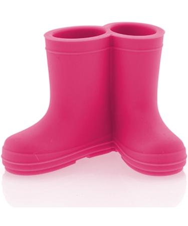 Toothbrush holder boots pink for 2 toothbrushes silicone Hoobbe - Buy Online on GoSupps.com