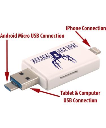 Trail Cam Tracker SD Card Reader for iPhone & Android - Fastest Game Camera Viewer for Deer Hunting - Includes Free Case - Buy Online on GoSupps.com