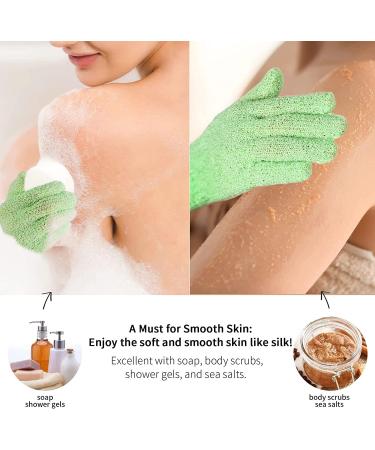 Na Pack of 5 Exfoliating Gloves - Body Wash Mitts for Men & Women | Spa Quality Dead Skin Remover for a Refreshing Shower Experience - Buy Online on GoSupps.com