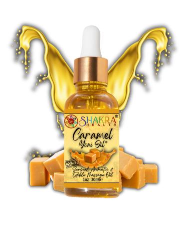 Yoni Oil Caramel Lotion de massage hydratante pour le corps Non collante hydratante et apaisante pour la peau pH quilibr odeur fra che et effet raffermissant *Bio v g talien* 30 ml Caramel Yoni comestible