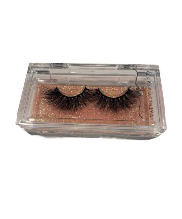 Pink Petal Lash Paradise 3D Faux Mink Lashes Reusable Lightweight Natural Looking Soft Thick Medium Length False Eyelashes for Women Black