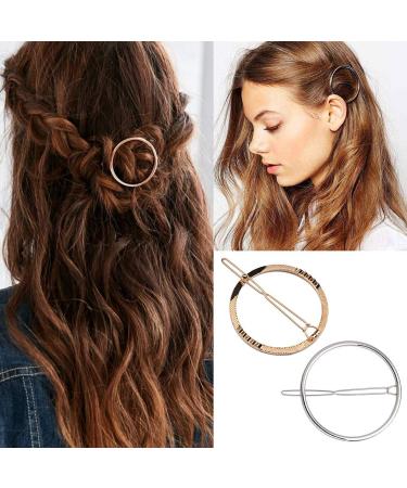 Stylish Metal Hair Needles & Geometric Hair Clips - Triangle Butterfly Moon Shape Hair Accessories for Women | Gold & Silver Styling Jewelry - Buy Online on GoSupps.com