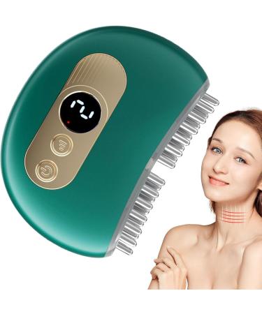 Hair Growth EMS Lift Scalp Massage Tool - 4 Modes Gua Sha for Deep Relaxation & Stress Relief for Adults & Kids - Meridian Brush Green - Buy Online on GoSupps.com