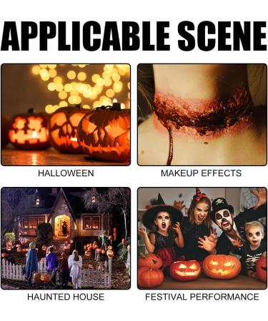 Halloween Special Effects SFX Makeup Kit with Scar Wax, Coagulated Blood Gel, and Spatula - Ideal for Stage Makeup and Fake Wound Molding - Buy Online on GoSupps.com