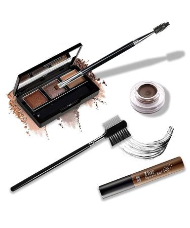 BLEGGEIT Pro 2 PCS Eyebrow Brush and Comb Set - Metal Eyelash Separator, Steel Brow Brush, Spoolie Brush, Angled Brow Brush - Precision Application for Defining and Shaping - Buy Online on GoSupps.com