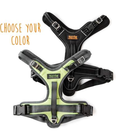 Mighty Paw Sport Harness 2.0 Padded Adjustable Dog Harness with Reflective Seams | Medium Green - Perfect for Comfortable Outdoor Adventures - Buy Online on GoSupps.com