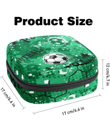 Portable Women's Binding-Storage Bags for Menstrual Cups & Pads | Football Pattern Green | Perfect for Teens - Buy Online on GoSupps.com