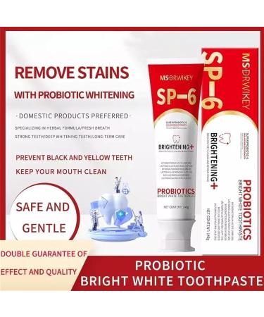 SP-6 Ultra Whitening Toothpaste - Probiotic Brightening & Deep Cleaning Care (2PCS) | Fresh Breath & International Shipping - Buy Online on GoSupps.com