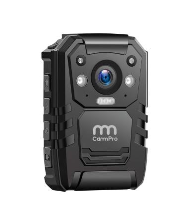 1296P HD Police Body Camera,32G Memory,CammPro I826 Premium Portable Body Camera,Waterproof Body-Worn Camera with 2 Inch Display,Night Vision,GPS for Law Enforcement Recorder,Security Guards,Personal