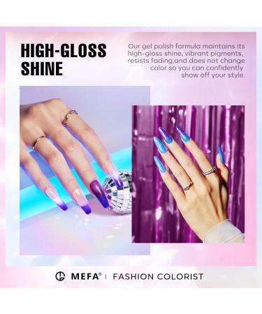 MEFA Color Changing Gel Nail Polish Set 6 Colors Winter Temperature Changed Glitter Blue Pink Purple Red Orange Gel Polish Soak Off Nail Art Design Kit Manicure Home DIY for Women - Buy Online on GoSupps.com