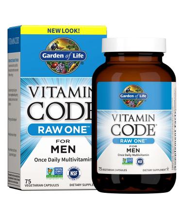 Garden of Life Vitamin Code RAW One Once Daily Multivitamin For Men 75 Vegetarian Capsules