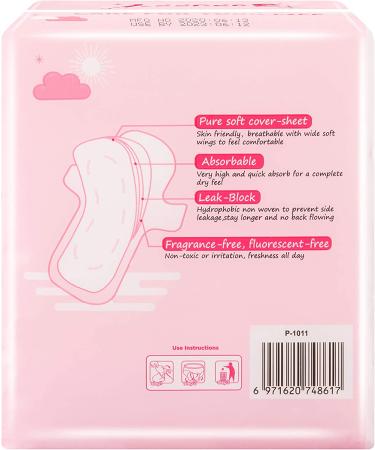 SOPUFFY Ultra Thin Period Pads with Wings, Regular Absorbency, Unscented - 14 Count Pack - Buy Online on GoSupps.com