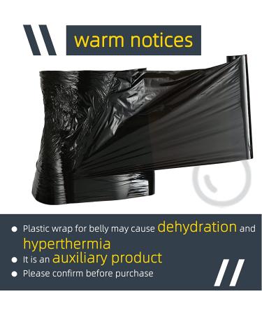 60m Black Osmotic Plastic Body Wrap for Workout and Sweat Enhancement - Reduce Stomach Cellulite with Power Wrap Film - 1 Roll - Buy Online on GoSupps.com