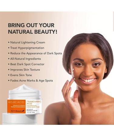 Kojic Acid + Tranexamic Acid Face Cream for Skin Clarification Revitalize Complexion Boost Radiance Face & Body Kojic Acid Face Cream for Dark Spots Cream - Buy Online on GoSupps.com