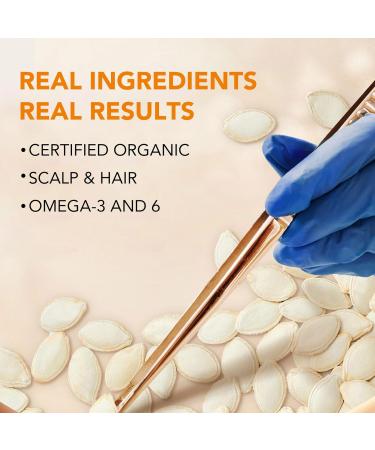 100% Pure Organic Pumpkin Seed Oil for Hair - 60ml Cold-Pressed Aromatherapy Massage Oil for Damaged Hair Repair - Men & Women - Buy Online on GoSupps.com