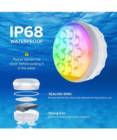 SANSI Submersible LED Lights with Remote Control(200ft) Battery Powered LED Pumpkin Lights with 16 RGB Colour Changing IP68 Waterproof LED Decorative Lights for Halloween Special Events 2 PACK - Buy Online on GoSupps.com