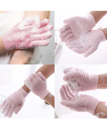Reusable Soft Exfoliating Bath Gloves - Breathable Double Sided Body Scrubbers (2 Pairs) for Effective Cleansing & Massage - Buy Online on GoSupps.com