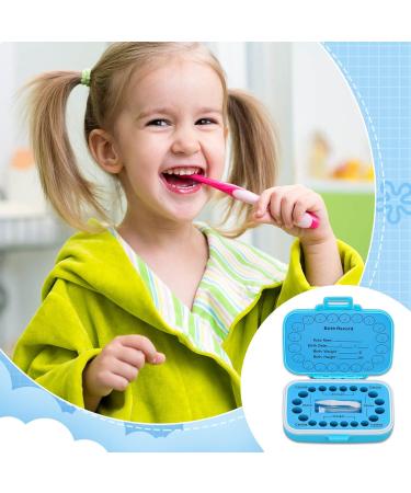 Kids Tooth Keepsake Box - Blue Tooth Holder for Lost Teeth - Teeth Storage Container for Tooth Fairy - Baby Teeth Keepsake - Buy Online on GoSupps.com