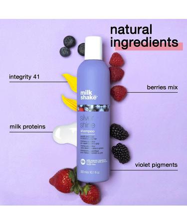 Milk_shake Silver Shine Light Purple Shampoo for Blonde Hair 10.1 Fl Oz - Berries Blonde Toner for Brassy Hair - Pack of 1 - Buy Online on GoSupps.com