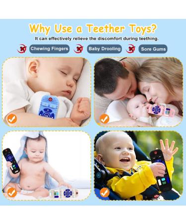 Remote Control Shape Baby Teething Toys | Soft Silicone Teether Toy (Black+Beige) | BPA Free & Relief for Babies 0-12 Months - Buy Online on GoSupps.com