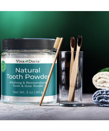  Viva Doria Viva Doria Natural Teeth Powder | Remineralizing Teething Powder | Natural Teeth Whitening Powder | Toothpaste Power | Breath Deodorizer | Refreshing Mint Flavour | 85g Glass Jar - Buy Online on GoSupps.com