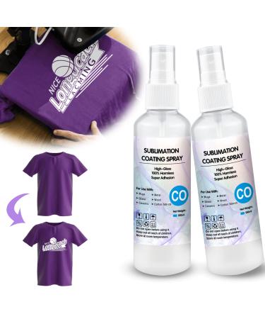 200ML Sublimation Coating Spray for Cotton  Poly T Plus Sublimation Spray for Cotton  Sublimation Coating Accessories and Supplie  Suitable for Canvas Fabric  Super Adhesion  Quick Dry  Vibrant Color 2White