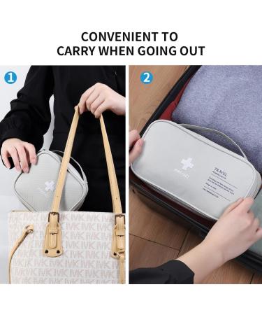 Buy Pill Manager Travel Bag Case - Large Navy Blue Organizer for Vitamins & Medications | Portable Weekly Storage for Kids & Adults - Buy Online on GoSupps.com