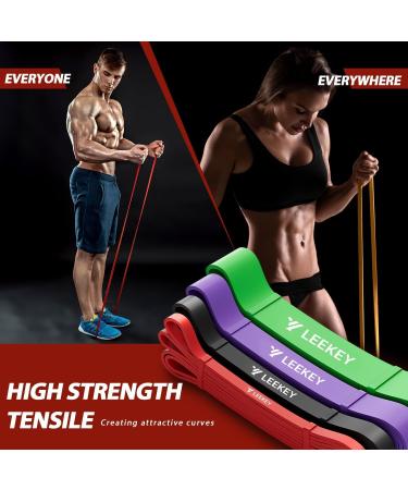 LEEKEY Resistance Bands Set - Versatile Pull Up Assist & Workout Bands for Men & Women | 15-125LBS - Ideal for Fitness Training Physical Therapy & Home Workouts - Buy Online on GoSupps.com