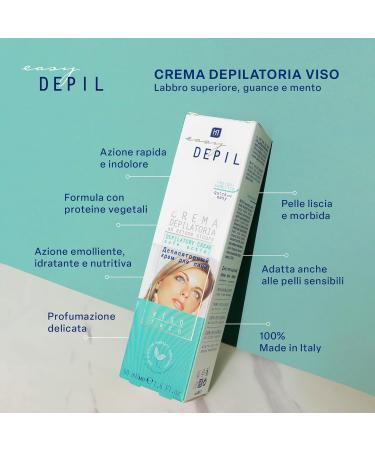  HP HEALTH PRODUCTS EASY DEPIL Easy Depil Facial Hair Removal Cream Kit (Speckles Cheeks Chin Eyebrows) 50ml + Arabesque Bracelet Fast Easy to Use Effective Safe with Softening Vegetable Protein Smooth Skin. - Buy Online on GoSupps.com