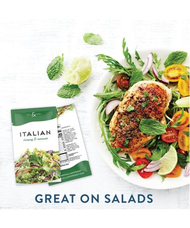 Hall & Perry Italian Flavor Salad Dressing Packets - 10 Pack, Low Calorie, Low Fat, Keto Friendly - 1 oz Each - Buy Online on GoSupps.com