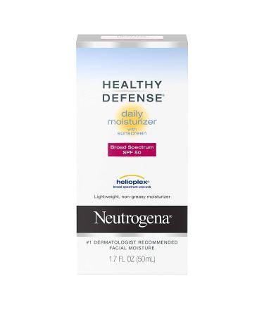 Neutrogena Healthy Defense Daily Moisturizer SPF 50 with Vitamin E, Lightweight Face Lotion - 1.7 fl oz (Pack of 2) - Buy Online on GoSupps.com