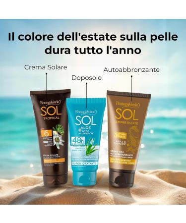  Bottega Verde Bottega Verde SOL Sempre Estate - Self-tanning face cream with papaya and mango extracts (50 ml) - golden and natural complexion all year round - Buy Online on GoSupps.com