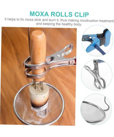 Lurrose Moxibustion Clip Set - Moxa Stick Holder & Roller for Whole Body Wellness | Chinese Massager Tool for Pain Relief - Buy Online on GoSupps.com