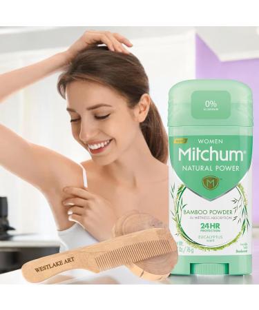 Natural Power Eucalyptus Deodorant 2.7 Oz | Aluminum-Free Long-Lasting Plant-Based | Bundle with Wooden Comb - Pack of 3 for Women - Buy Online on GoSupps.com