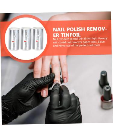  WOONEKY WOONEKY 3 Rolls Nail Foil Nail Polish Remover Gold Flake Paper Gold Flake Cake Nail Polish Remover for Acrylic Radiation Tin Foil - Buy Online on GoSupps.com