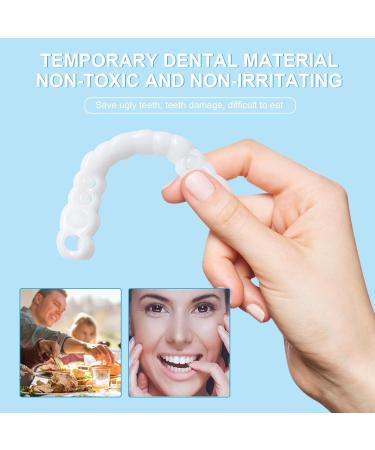 Frenzify Artificial Teeth Set - DIY Comfortable Upper & Lower Dentures for Adults - White Plug-In False Teeth - Buy Online on GoSupps.com