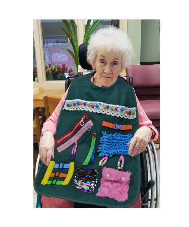 Fidget Blanket for Elderly Dementia Alzheimers Therapy Activity Apron Anxiety Relief Solutions Memory Loss