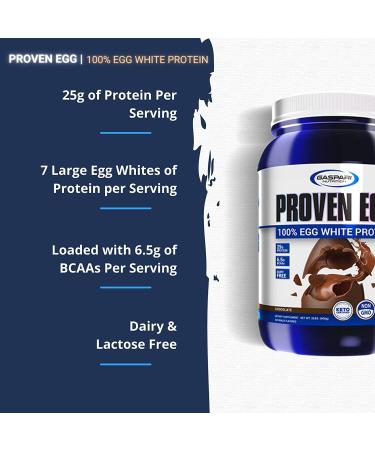 Gaspari Nutrition Proven Egg 100% Egg White Protein - Chocolate 2 lb (900g) | High Quality Protein Supplement - Buy Online on GoSupps.com