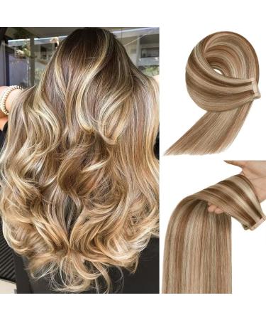 YDDM TAPE in Extensions Real Hair 20Pcs 35cg Invisible Tape Extensions Real Hair Tape Extensions Skin Weft Hair Extension (P6/613#) P6/613# 14inch (35cm) -20PC - Buy Online on GoSupps.com