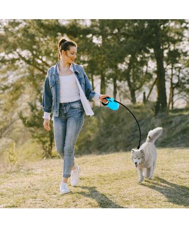 Etaccu Rollerin Retractable Dog Leash - 5m Reflective Non-Slip Handle One-Button Block For Medium & Large Dogs Up to 50kg (Blue) - International Shipping Available - Buy Online on GoSupps.com